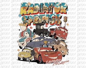 Disney Cars Radiator Springs PNG, McQueen And Friends PNG, Lightning McQueen PNG, Disney Cars Png