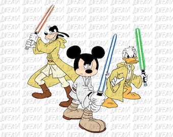 Mickey Star Wars PNG, Star Wars Characters PNG, Star Wars PNG, Star Wars Darth Vader Png File, Mickey Characters Png