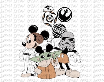 Mickey Star Wars PNG, Star Wars Characters PNG, Star Wars PNG, Star Wars Darth Vader Png File, Mickey Characters Png