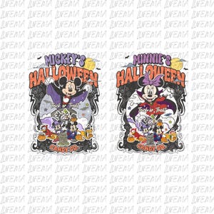 Mickey and Minnie Halloween PNG, Mickey Mouse PNG, Disney Halloween PNG, Mickey and Friends Png, Mickey Characters Digital File