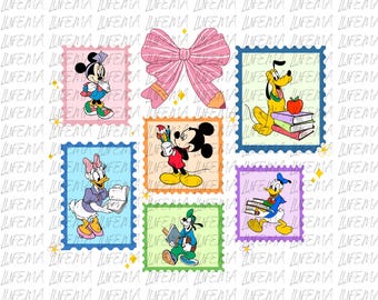 Mickey and Friends Back To School PNG, Mickey Mouse PNG, Mickey Characters PNG