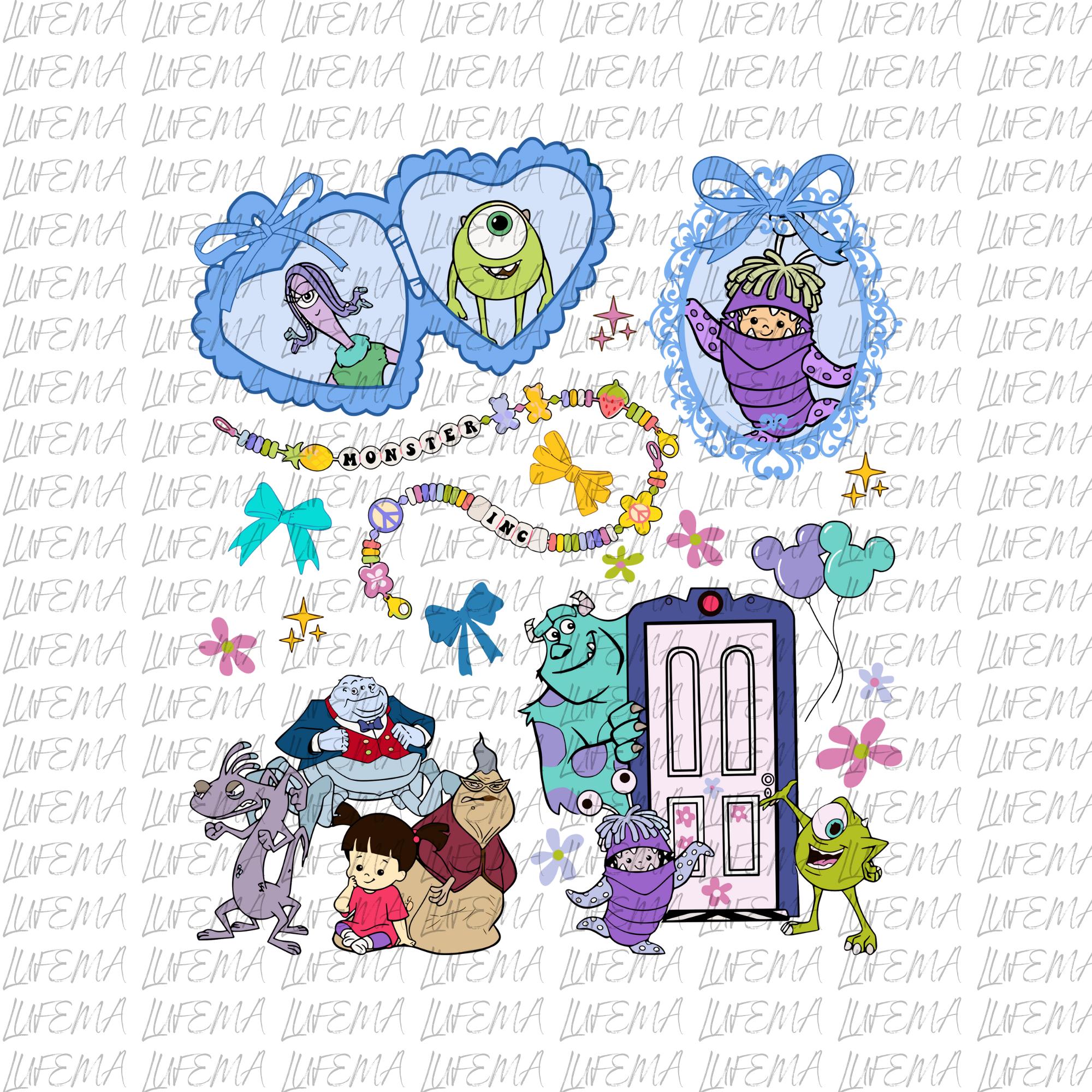 Monster Inc PNG, Monsters We Scare Because We Care PNG, personnages PNG, Monster Png, fichier numérique de personnages de monstre