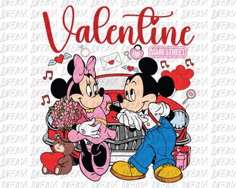 Mickey and Minnie Valentine PNG, Mickey Mouse PNG, Mickey Characters Png