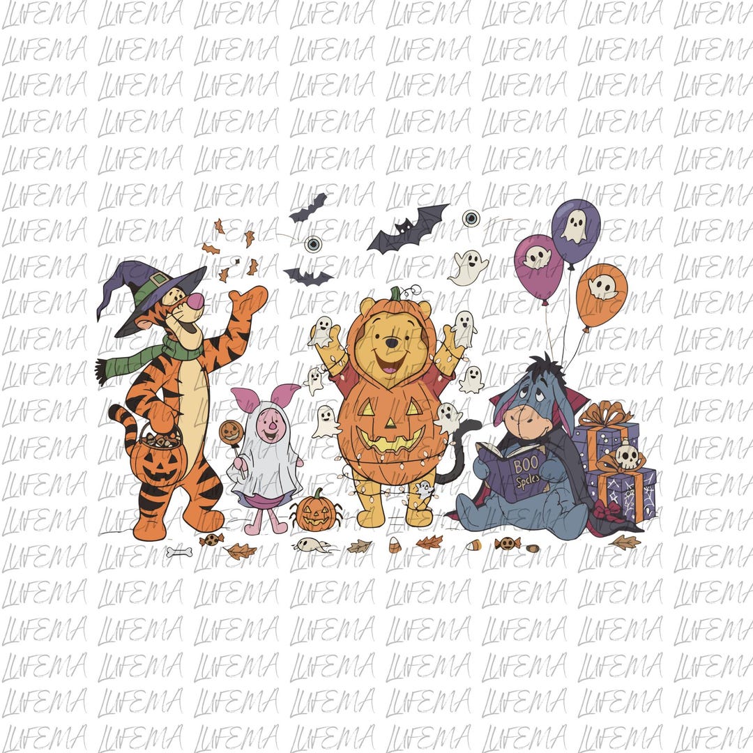 Winnie the Pooh Halloween PNG, Winnie the Pooh Trick or Treat PNG ...
