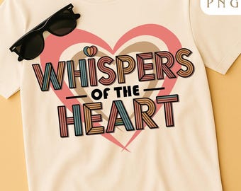 Whispers of the Heart PNG – Versatile Middle Eastern Modern Retro Digital Design | Sublimation, Printable Art, Instant Download