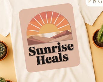 Sunrise Heals PNG – Versatile Middle Eastern Sunrise Digital Design | Sublimation, Printable Art, Instant Download