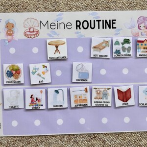 Mermaid Routine Plan | Morning & Evening Routine | Digital Download | 73 Routine Cards | Visual Support | Montessori | Daily Plan PDF