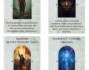 Threads of the Soul-orakel | 66 kaarten Orakel uit het verleden | Afdrukbaar deck