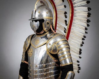 Handcrafted Winged Hussar Armor Suit, Polish Warrior Costume, LARP Cosplay (Full Body)