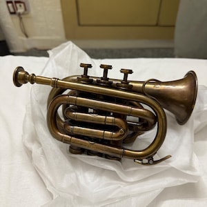 Professional Brass Bb Trumpet with Mouthpiece Antique Vintage