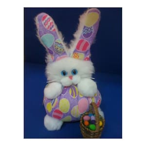 Cottontail - Easter Festive Feline Cat Purrsonality - Fiber Art Collectible 124