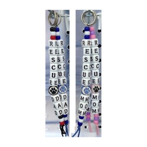 Custom Keychain: Rescue Mom or Rescue Dad