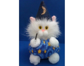 Meowser the Magnificent - Wizard Whimsicat Purrsonality - Fiber Art Collectible 8