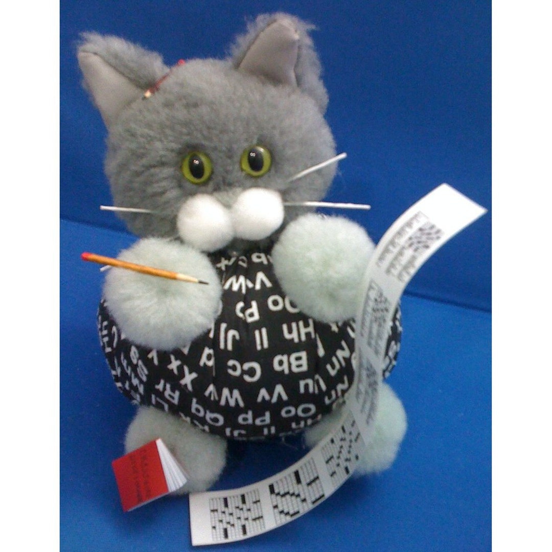 The Puzzler Crossword Puzzle Hobby Cat Purrsonality Fiber - Etsy New Zealand