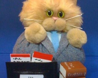 Barry (or Beryl) Sturr - Lawyer Career Cat Purrsonality - Fiber Art Collectible 169