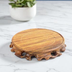 Wooden Pedestal for Plants, Teapots, Incense Stand, Feng Shui Root Style Stand, Wooden Base, Wood Carved Base, Stand for Vases