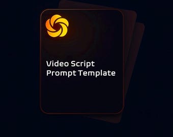 Videoscript AI-promptsjabloon: YouTube, TikTok, haspels (pdf-download)