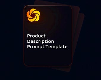 AI Product Description Prompt Template: E-commerce & Marketing Copy (Instant PDF Download)