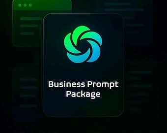 AI Business Prompt Pack: Startup Ideas, Strategy, Research (ChatGPT Templates, PDF Download)
