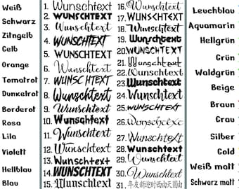 WUNSCHTEXT Aufkleber Text Selbst Gestalten Autoaufkleber Car Sticker