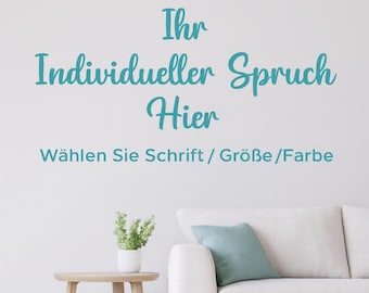 Wall sticker with your own text – Personalized vinyl stickers up to 5 lines – Quotes, sayings, names Wall stickers Window lettering