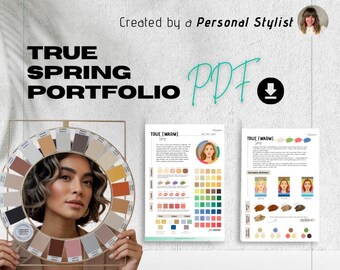True Spring Digital Seasonal Color Theory Portfolio (Downloadable PDF)