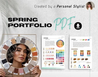 Spring Seasonal Color Analysis Portfolio PDF Guide (Digital Download)