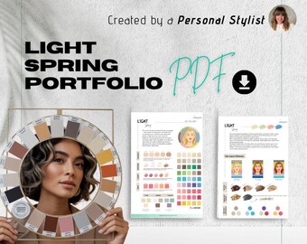 Light Spring Digital Seasonal Color Theory Portfolio (Downloadable PDF)
