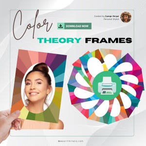 Seasonal Color Analysis Printable | 12 Season Frames to Use at Home | DIY Personal Color Discovery | Color Draping Test for Clients or Self