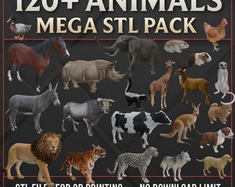 120+ Super Cutest 3D Animal Characters Collection with instant download