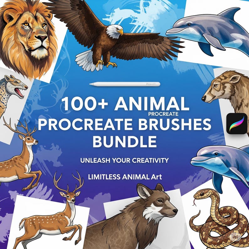 Animal Fur & Skin Procreate Brushes | Pet Portrait Texture Set Digital ...