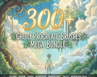 Ghibli Procreate Brush Pack | 300+ Brushes Inspired by Anime & Dreamscape Aesthetics digital download