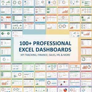 Colección definitiva de paneles de Excel / Más de 100 plantillas personalizables para negocios y finanzas / KPI, ventas, RR. HH. / Seguimiento del rendimiento
