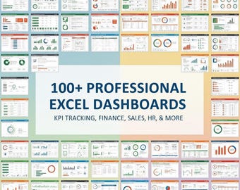 Ultimate  Excel Dashboard Collection | 100+ Customizable Business & Finance Templates | KPIs, Sales, HR | Performance Tracking