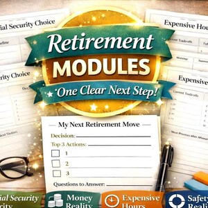 Chaos to Clarity Retirement Module Pack | Printable Worksheets for One Clear Next Step