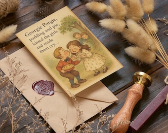 Funny Apology Card: Georgie Porgie Regret (Printable Digital Download)