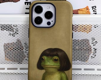 Cute Frog with Phone Case Compatible with iPhone 17 16 15 14 13 12 Plus Pro Max, Compatible with Samsung S25 S24 S23 S22 Plus Ultra.
