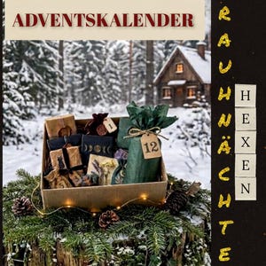 Luxus Rauhnächte Adventskalender VORBESTELLUNG – Hexenbox Yule Geschenkset | Pagan Kerzen Schmuck Altar Räuchern | Whimsigoth Witchy Cottage