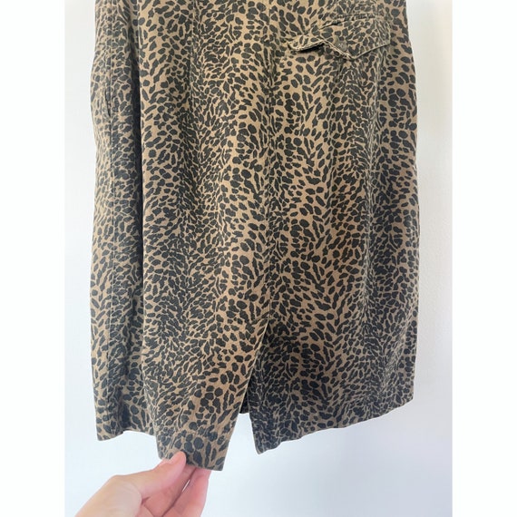 Vintage Denim Leopard skirt with Pockets- 27" - image 5