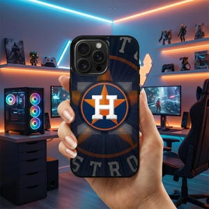 Marine Star Crest Orange Glow, moderne Ikonographie iPhone 17 16 15 14 13 Pro Max Plus Air Samsung Galaxy S25 S24 S23 S22 Ultra Edge FE Hülle