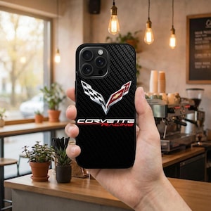 Corvette Racing Emblem | TPU Rubber, Enhanced Grip iPhone 17 16 15 14 13 Pro Max Plus Air Samsung Galaxy S25 S24 S23 S22 Ultra Edge FE Case