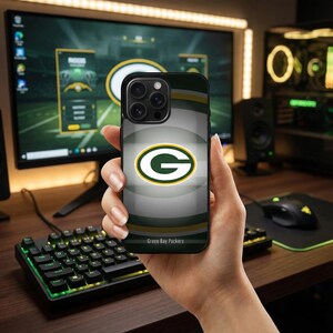 Oval Emblem Handyhülle | Dunkler Farbverlauf, sportliche Atmosphäre