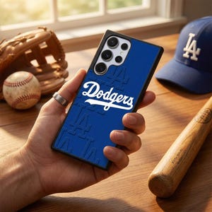 Blue Monogram Script TPU Minimalist Poster Style iPhone 17 16 15 14 13 Pro Max Plus Air Samsung Galaxy S25 S24 S23 S22 Ultra Edge FE Case