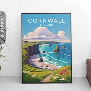 Cornwall, England | Vintage Travel Poster