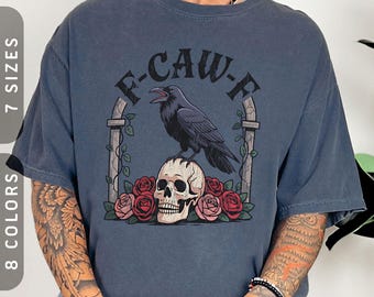 Camiseta Comfort Colors® F-Caw-F Raven / Camiseta vintage de Halloween S-4X