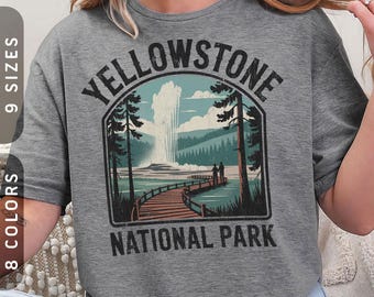 Yellowstone National Park T-Shirt | Vintage Nature Lover Tee XS-5X