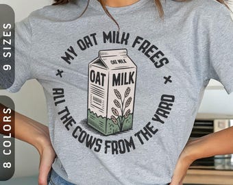 Oat Milk T-Shirt | Vintage Vegan Tee XS-5X