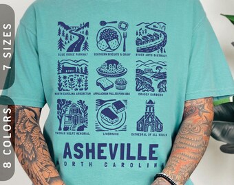Camiseta Comfort Colors® Asheville, Carolina del Norte / City Explorer Tallas S-4X