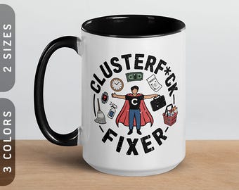 Taza "Solucionador de Problemas" / Regalo vintage para quienes buscan soluciones a problemas (325-444 ml)