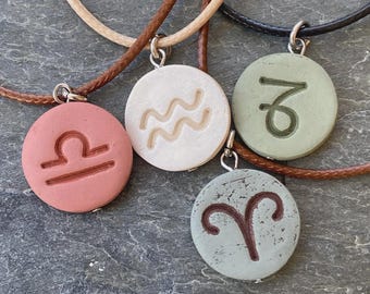 Zodiac Necklace, Astrology Pendant, Star Sign Jewelry